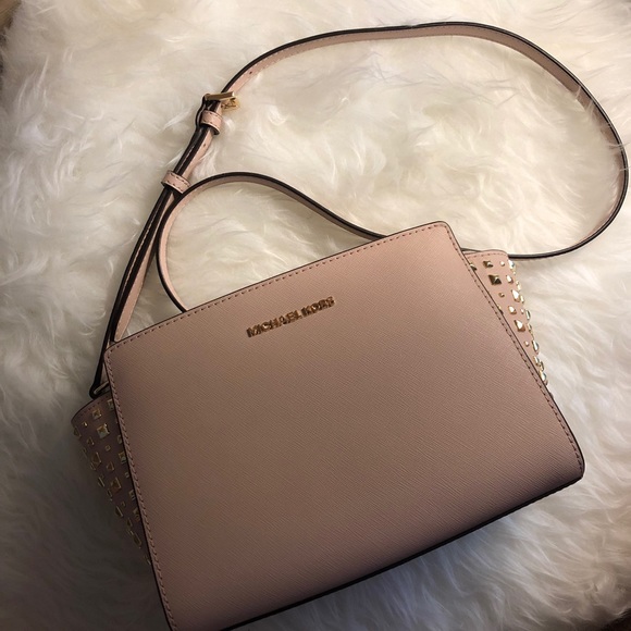 Michael Kors Handbags - Michael Kors Pink Studded Shoulder bag